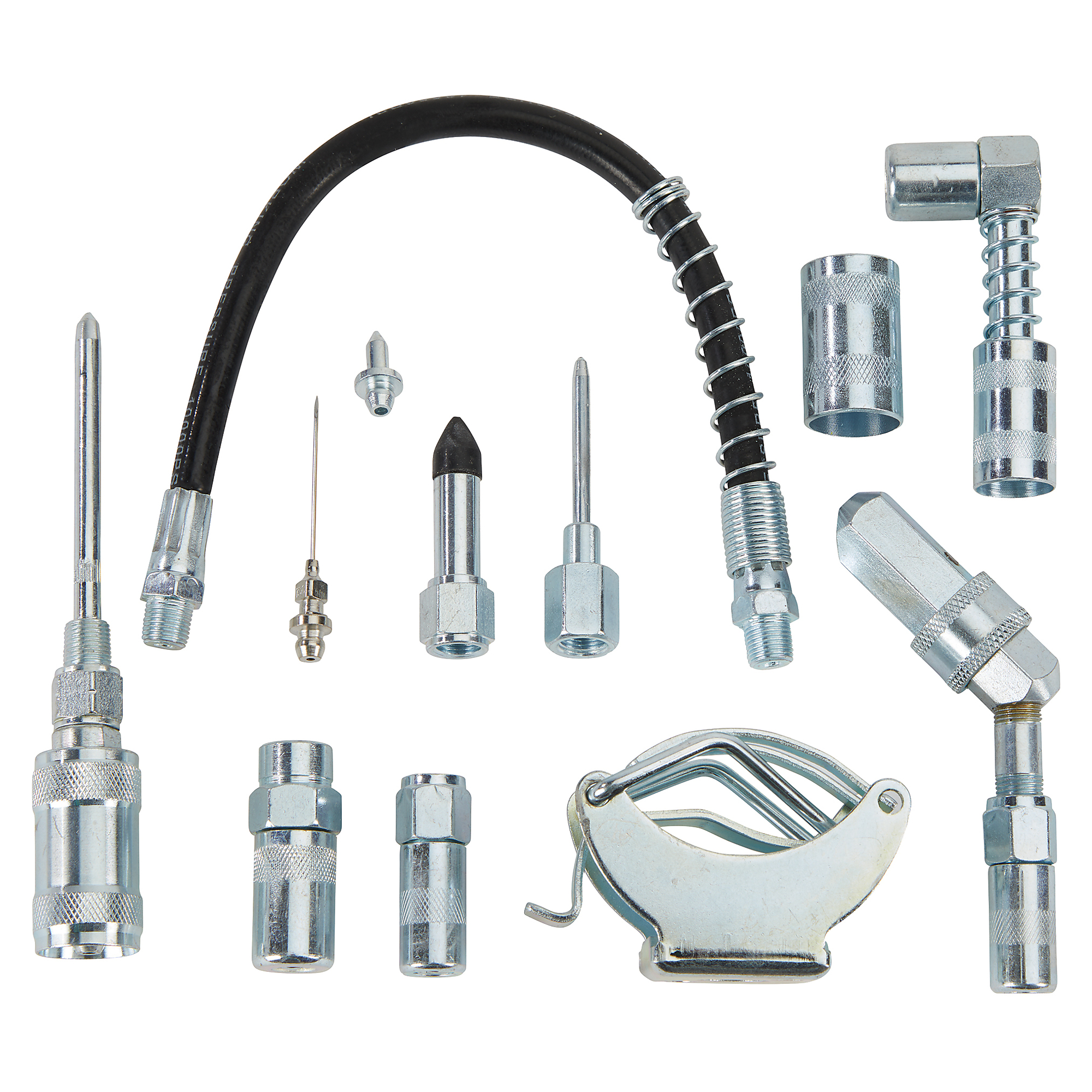 Strongway 11-Pc. Grease Gun Accessory Kit, 3000 PSI Max., Hose, Couplers, Adapters